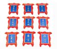 Set Of 9 Chinese Style Refrigerator Magnet Set Resin Ancient Palace Plaques