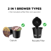 Single Serve Coffee Maker KCUP Pod Coffee Brewer, CHULUX Upgrade Single Cup Coffee Machine Fast Brewing, All in One Simply Coffee Maker for K CUP Grou