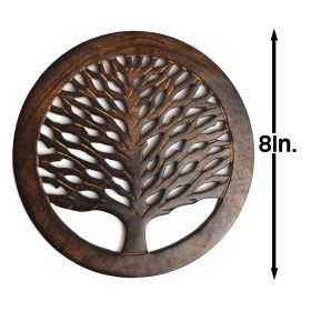 WILLART Wooden Tea Pot Trivet | Teapot Coaster | For Hot Pots; Pans; Dishes | Kitchen; Table Decor; Accessory (Set of 2 Coasters)