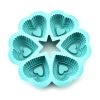 Six-hole love silicone cake pan diy baking cake mold kitchen utensils