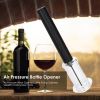 Wine Opener With Foil Cutter, Air Pressure Pump Wine Bottle Opener Easy Cork Remover Corkscrew Stainless Steel Bar Accessories Kitchen Supplies Wine A