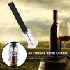 Wine Opener With Foil Cutter, Air Pressure Pump Wine Bottle Opener Easy Cork Remover Corkscrew Stainless Steel Bar Accessories Kitchen Supplies Wine A