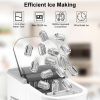 Electric Countertop Ice Maker with Ice Scoop Basket Self-cleaning Max 33LBS/24Hrs Ice Making Machine Bullet Ice Machine for Home Kitchen Office Party