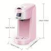 CHULUX Upgrade Single Serve Coffee Maker for K CUP, Pink Mini Single Cup Coffee Brewer, 3 in 1 Coffee Machine for K Cups Pod Capsule Ground Coffee Tea