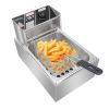 EH81 2500W MAX 110V 6.3QT/6L Stainless Steel Single Cylinder Electric Fryer US Plug