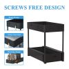 2 pack  Under Sink Organizers and Storage Bathroom Organizer Under Sink, Pull Out Cabinet Organizer for Kitchen Bathroom Sink Storage, Pack of 2-layer