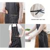 1pc Black Apron, Unisex Adjustable Bib Apron With 2 Pockets, Cooking Kitchen Apron For Women Men, Kitchen BBQ Apron, Cotton Linen Chef Apron For Cooki