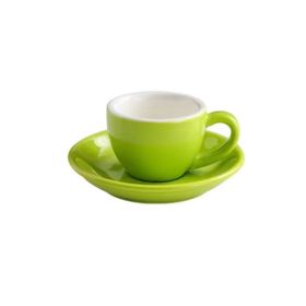 Espresso Cup American Style Porcelain Set (Option: Fruit green-75ML)