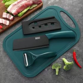 Stainless Steel Kitchen Knife Set (Option: Green 3pc Suit 1)