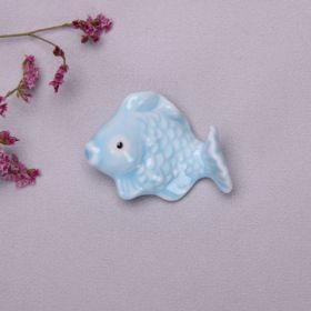 Japanese-style Chopsticks Shelf-year Fish Ceramic Ornaments (Option: Light Blue)