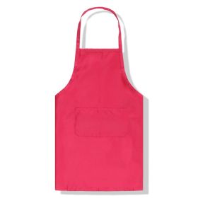 Fashion Home Kitchen Thickened Apron (Option: Rose Red-58X73cm)