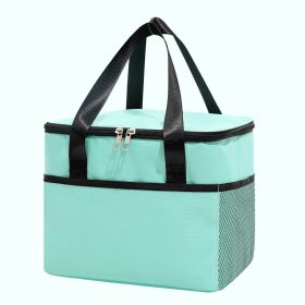 1pc Thicker Portable Thermal Ice Bag; Oxford Handle Lunch Box Bag; Outdoor Lunch Bag (Color: Sky Blue)