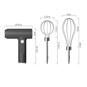 Electric Blender Electric Hand Mixer, Egg Beater, Household Small Electric Handheld Beater, Automatic Egg Beater, Cake Baking Mixer, Cookware, Kitchen (Color: Black)