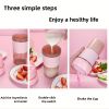 Portable Electric Fruit Juicer Rechargeable Mini Juicer Small Fruit Household Automatic Portable Travel Juicer Easy To Clean Rechargeable Small Fruit