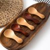 4/10/20Pcs Small Mini Natural Wooden Spoon Short Handle Spoon Kitchen Spice Condiment Spoon Sugar Tea Coffee Honey Scoop Gadgets