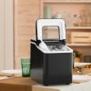 26lbs/24h Portable Countertop Ice Maker Machine with Scoop