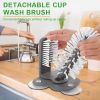 2 In 1 Cleaning Brush Cup Glass Cleaner Bottles Brush Suction Wall Lazy Brush Removable Washing Tools Kitchen Clean Accessories