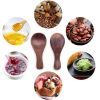 4/10/20Pcs Small Mini Natural Wooden Spoon Short Handle Spoon Kitchen Spice Condiment Spoon Sugar Tea Coffee Honey Scoop Gadgets