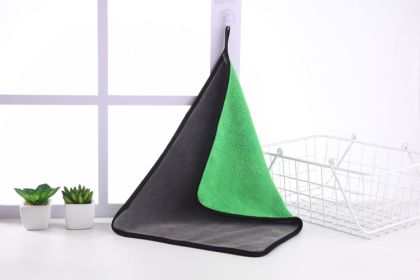 Coral Fleece Car Kitchen Cleaning Cloth (Option: Green-400g 30x40cm)